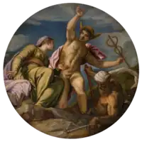 circular painting with multiple figures