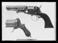 Comparison of a pepperbox with a percussion pistol