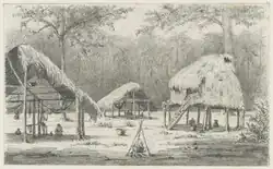Drawing of Kalebaskreek (circa 1880) by the Dutch Roman Catholic priest Arnoldus Borret (1848-1888)
