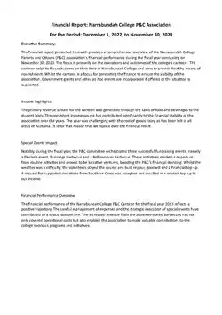 Financial Report of NARC 2023 P&C