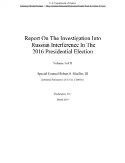 Mueller's Report (Redacted Version)