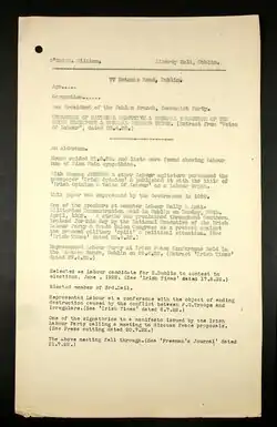 British Army intelligence file for William O'Brien